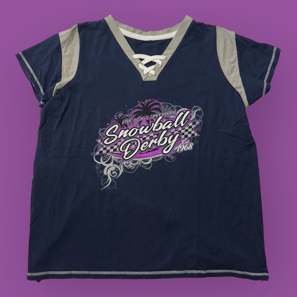 Vintage Y2K Style Derby Graphic Shirt